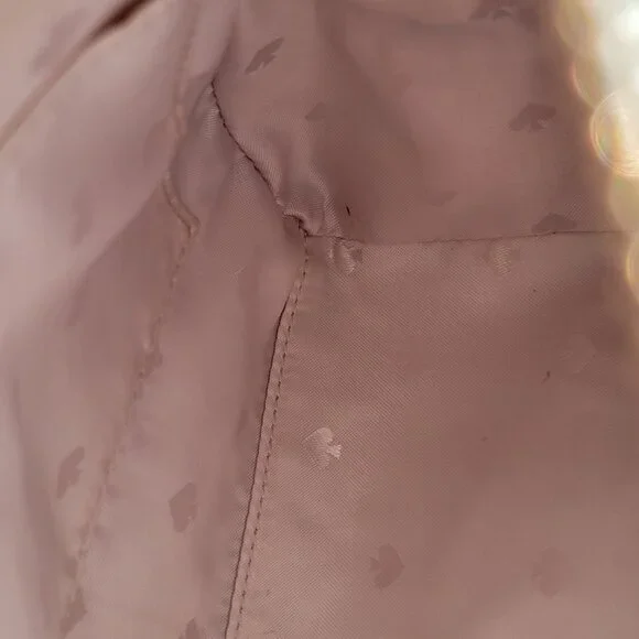 Kate Spade ♠️ White Leather & Woven Straw Dome Satchel Crossbody Gold Hardware - Picture 10 of 14